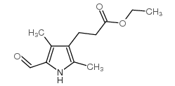 3-(2-乙氧基羰基乙基)-2,4-二甲基-5-甲酰基吡咯结构式