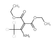 Propanedioic acid,2-(1-amino-2,2,2-trichloroethylidene)-, 1,3-diethyl ester Structure