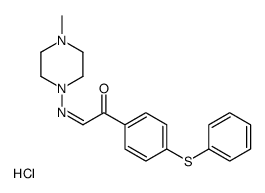 (2E)-2-(4-methylpiperazin-4-ium-1-yl)imino-1-(4-phenylsulfanylphenyl)ethanone,chloride Structure