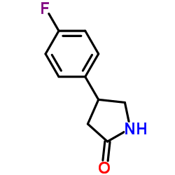 4-(4-氟苯基)吡咯烷-2-酮结构式