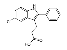 5-Chloro-2-phenyl-1H-indole-3-propionic Acid结构式
