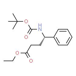 (S)-4-((叔丁氧基羰基)氨基)-4-苯基丁酸乙酯结构式