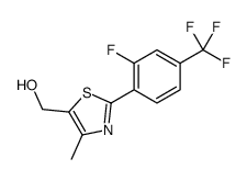 2-2-氟-4-(三氟甲基)苯基-4-甲基-噻唑-5-甲醇结构式