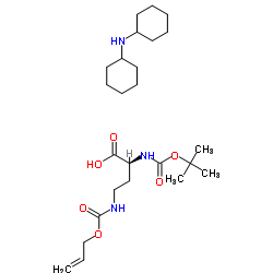 (S)-4-(((烯丙氧基)羰基)氨基)-2-((叔丁氧基羰基)氨基)丁酸乙酯结构式