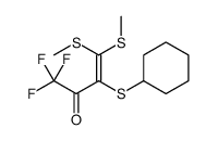 3-cyclohexylsulfanyl-1,1,1-trifluoro-4,4-bis(methylsulfanyl)but-3-en-2-one Structure