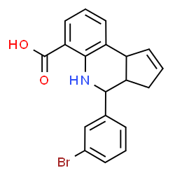 4-(3-溴苯基)-3a,4,5,9b-四氢-3H-环戊[c]喹啉-6-羧酸结构式