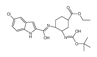 ethyl (1S,3R,4S)-4-[(5-chloro-1H-indole-2-carbonyl)amino]-3-[(2-methylpropan-2-yl)oxycarbonylamino]cyclohexane-1-carboxylate Structure