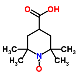 4-羧基-2,2,6,6-四甲基氮杂环己烷-1-氧基自由基结构式