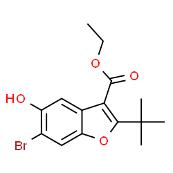 ethyl 6-bromo-2-(tert-butyl)-5-hydroxybenzofuran-3-carboxylate Structure