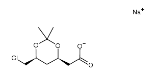 (4R-cis)-(6-Chloromethyl)-2,2-dimethyl-1,3-dioxane-4-yl-acetic Acid, Sodium Salt Structure