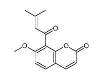 7-methoxy-8-(3-methylbut-2-enoyl)chromen-2-one结构式