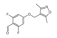 4-[(3,5-二甲基-4-异恶唑基)甲氧基]-2,6-二氟苯甲醇结构式