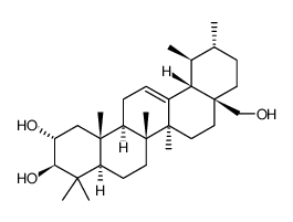 2α,3β,28-trihydroxyurs-12-ene结构式