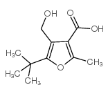 5-叔丁基-4-羟基甲基-2-甲基-呋喃-3-羧酸结构式