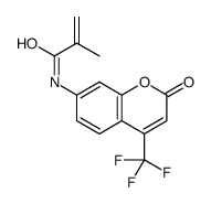 7-[4-(三氟甲基)香豆素]甲基丙烯酰胺结构式