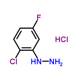 2-chloro-5-fluorophenylhydrazine hydrochloride Structure
