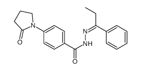 4-(2-oxopyrrolidin-1-yl)-N-[(E)-1-phenylpropylideneamino]benzamide Structure