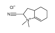 1,1-dimethyl-2,3,3a,4,5,6-hexahydroindol-1-ium-2-carbonitrile,chloride结构式