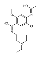 4-乙酰胺基-5-氯-N-(2-(二乙氨基)乙基)-2-甲氧基苯甲酰胺结构式