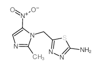 5-[(2-methyl-5-nitro-imidazol-1-yl)methyl]-1,3,4-thiadiazol-2-amine Structure