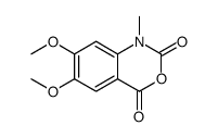 6,7-dimethoxy-1-methyl-3,1-benzoxazine-2,4-dione结构式