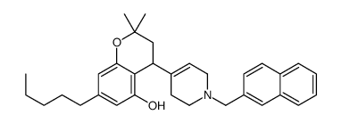 3,4-Dihydro-2,2-dimethyl-7-pentyl-4-[1,2,3,6-tetrahydro-1-(2-naphthalenylmethyl)pyridin-4-yl]-2H-1-benzopyran-5-ol Structure