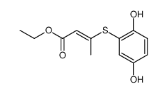 Ethyl-(E)-β-(2,5-dihydroxyphenylthio)-crotonat结构式