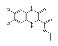 6,7-dichloro-3-oxo-1,2,3,4-tetrahydro-quinoxaline-2-carboxylic acid ethyl ester结构式