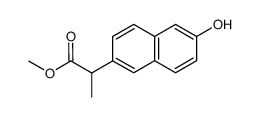 6-Hydroxy-α-methyl-2-naphthaleneacetic acid methyl ester结构式
