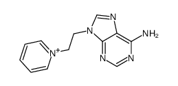 9-(2-pyridin-1-ium-1-ylethyl)purin-6-amine结构式