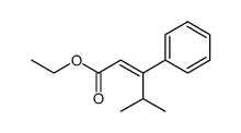 ethyl (E)-4-methyl-3-phenylpent-2-enoate结构式