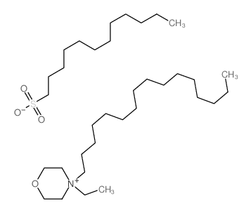 dodecane-1-sulfonic acid; 4-ethyl-4-hexadecyl-1-oxa-4-azoniacyclohexane结构式