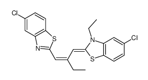 (2Z)-5-chloro-2-[(2E)-2-[(5-chloro-1,3-benzothiazol-2-yl)methylidene]butylidene]-3-ethyl-1,3-benzothiazole Structure