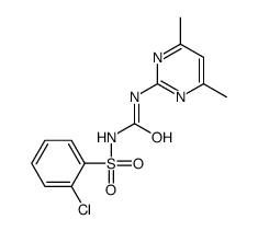 1-(2-chlorophenyl)sulfonyl-3-(4,6-dimethylpyrimidin-2-yl)urea结构式