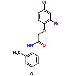 2-(2-Bromo-4-chlorophenoxy)-N-(2,4-dimethylphenyl)acetamide Structure
