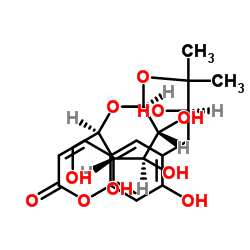 彼西丹醇-3'-O-葡萄糖苷结构式