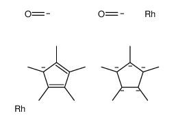 methanone,1,2,3,4,5-pentamethylcyclopenta-1,3-diene,1,2,3,4,5-pentamethylcyclopentane,rhodium Structure