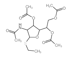 a-D-Glucofuranoside,ethyl 2-(acetylamino)-2-deoxy-1-thio-, 3,4,6-triacetate (9CI)结构式