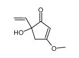 (+)-5-Ethenyl-5-hydroxy-3-methoxy-2-cyclopenten-1-one Structure