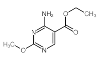 ethyl 4-amino-2-methoxy-pyrimidine-5-carboxylate结构式