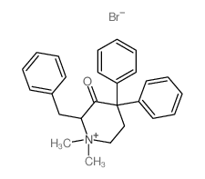 Piperidinium,1,1-dimethyl-3-oxo-4,4-diphenyl-2-(phenylmethyl)-, bromide (1:1) Structure