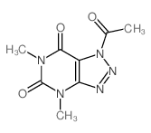 7-acetyl-2,4-dimethyl-2,4,7,8,9-pentazabicyclo[4.3.0]nona-8,10-diene-3,5-dione Structure