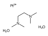 platinum(2+),N,N,N',N'-tetramethylethane-1,2-diamine,dihydrate结构式