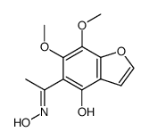1-(6,7-dimethoxy-4-hydroxy-5-benzofuranyl)ethanone oxime结构式