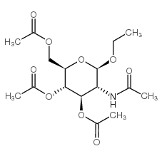 乙基-2-乙酰氨基-3,4,6-三-O-乙酰基-2-脱氧-Β-D-吡喃葡萄糖苷结构式