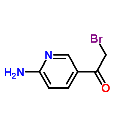 1-(6-氨基吡啶-3-基)-2-溴乙酮结构式