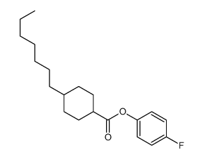 反-4-庚基-1-环己烷甲酸-4-氟苯酯结构式