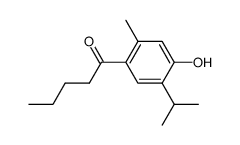 1-(4-hydroxy-5-isopropyl-2-methyl-phenyl)-pentan-1-one结构式