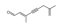 3,7-dimethyl-octa-2,7-dien-4-ynal Structure