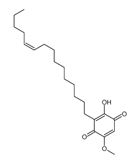 2,5-Cyclohexadiene-1,4-dione, 2-hydroxy-5-methoxy-3-(10-pentadecenyl)- , (Z)- Structure